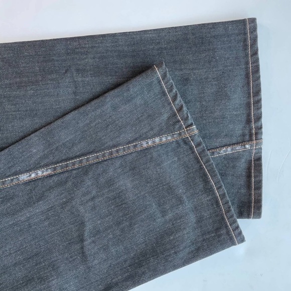 DAVID KAHN Jeans Women's 32 x 32 Nikki Twist Seam Flare Dark Wash Flap Pockets - Picture 7 of 10